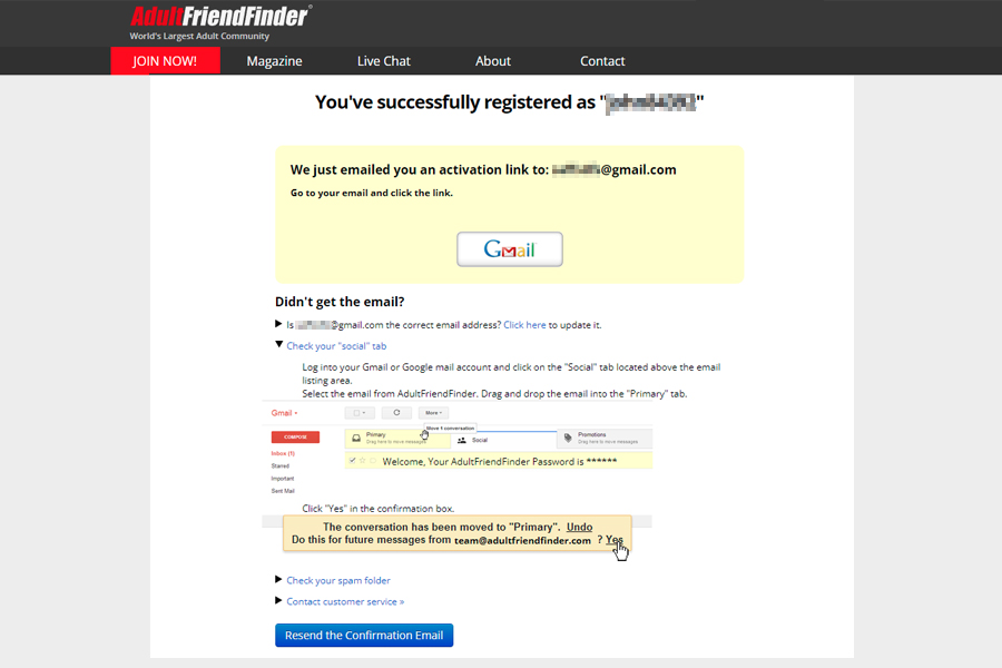 How to Signup on Adultfriendfinder