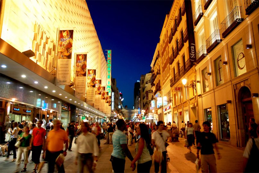 Streets and Malls in Madrid